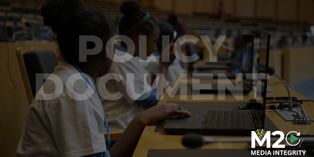 M20 policy document / M Tewelde, ITU - CC BY-NC-SA