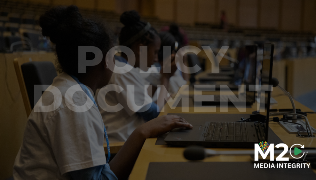 M20 policy document / M Tewelde, ITU - CC BY-NC-SA