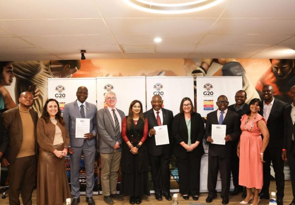 M20 Johannesburg Declaration handed over to President Ramaphosa M20 Johannesburg Declaration handed over to President Ramaphosa